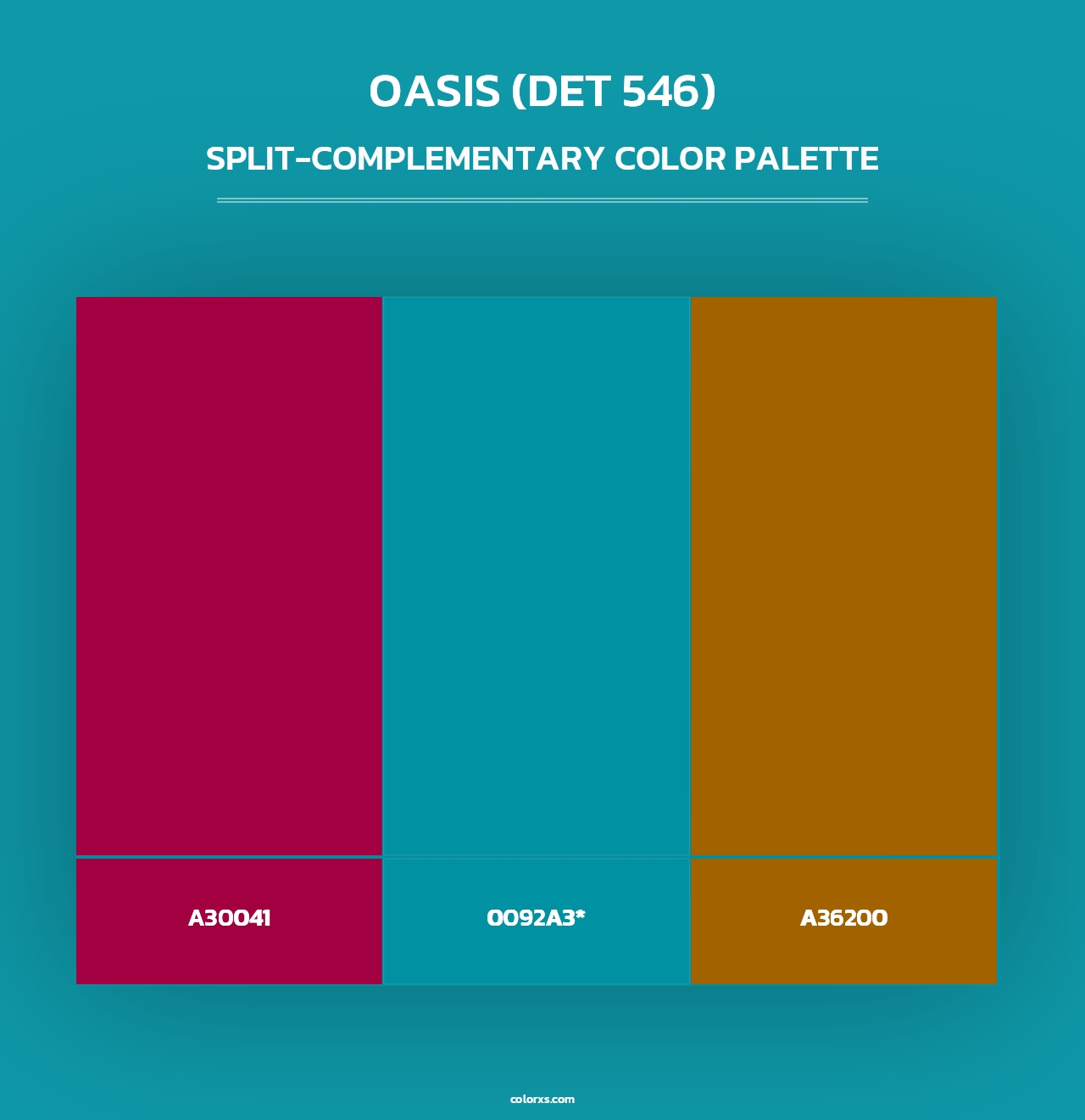 Oasis (DET 546) - Split-Complementary Color Palette