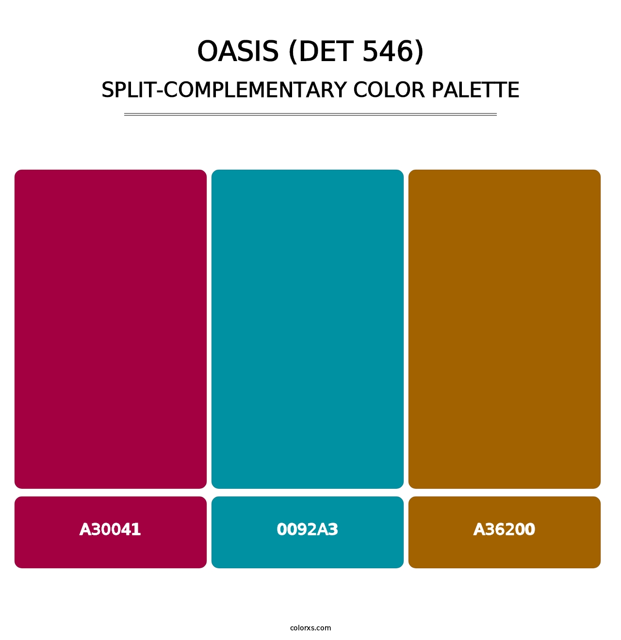 Oasis (DET 546) - Split-Complementary Color Palette