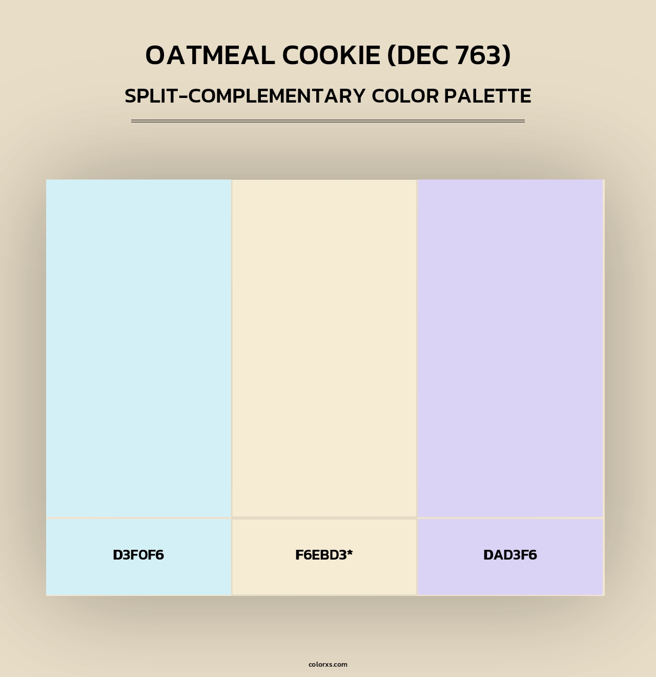 Oatmeal Cookie (DEC 763) - Split-Complementary Color Palette