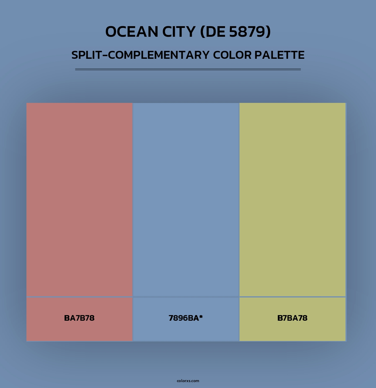 Ocean City (DE 5879) - Split-Complementary Color Palette