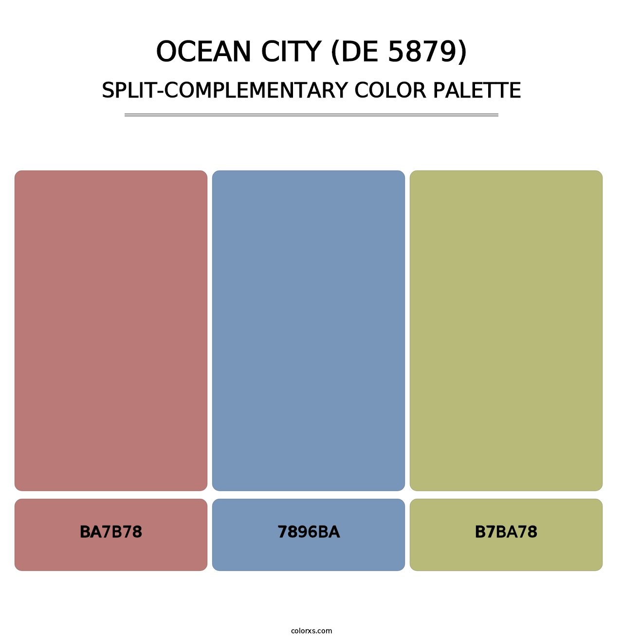 Ocean City (DE 5879) - Split-Complementary Color Palette