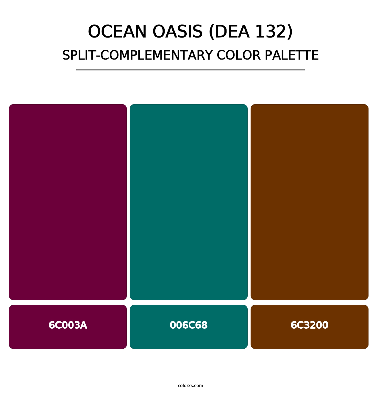 Ocean Oasis (DEA 132) - Split-Complementary Color Palette