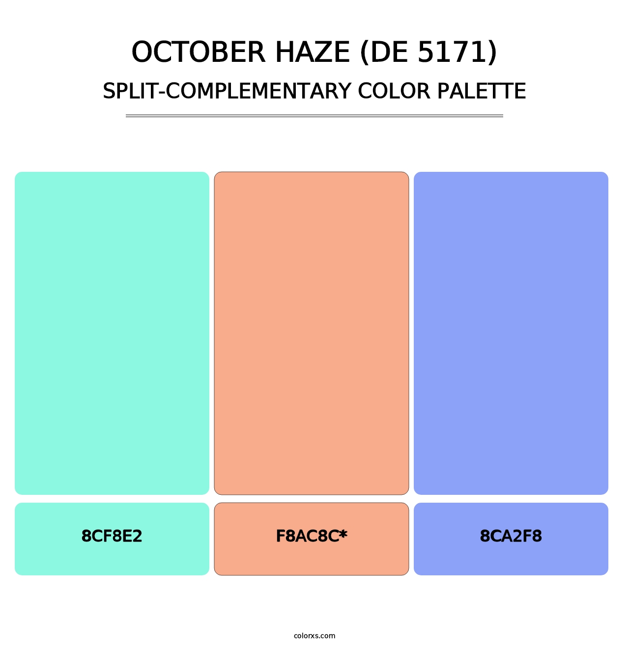October Haze (DE 5171) - Split-Complementary Color Palette