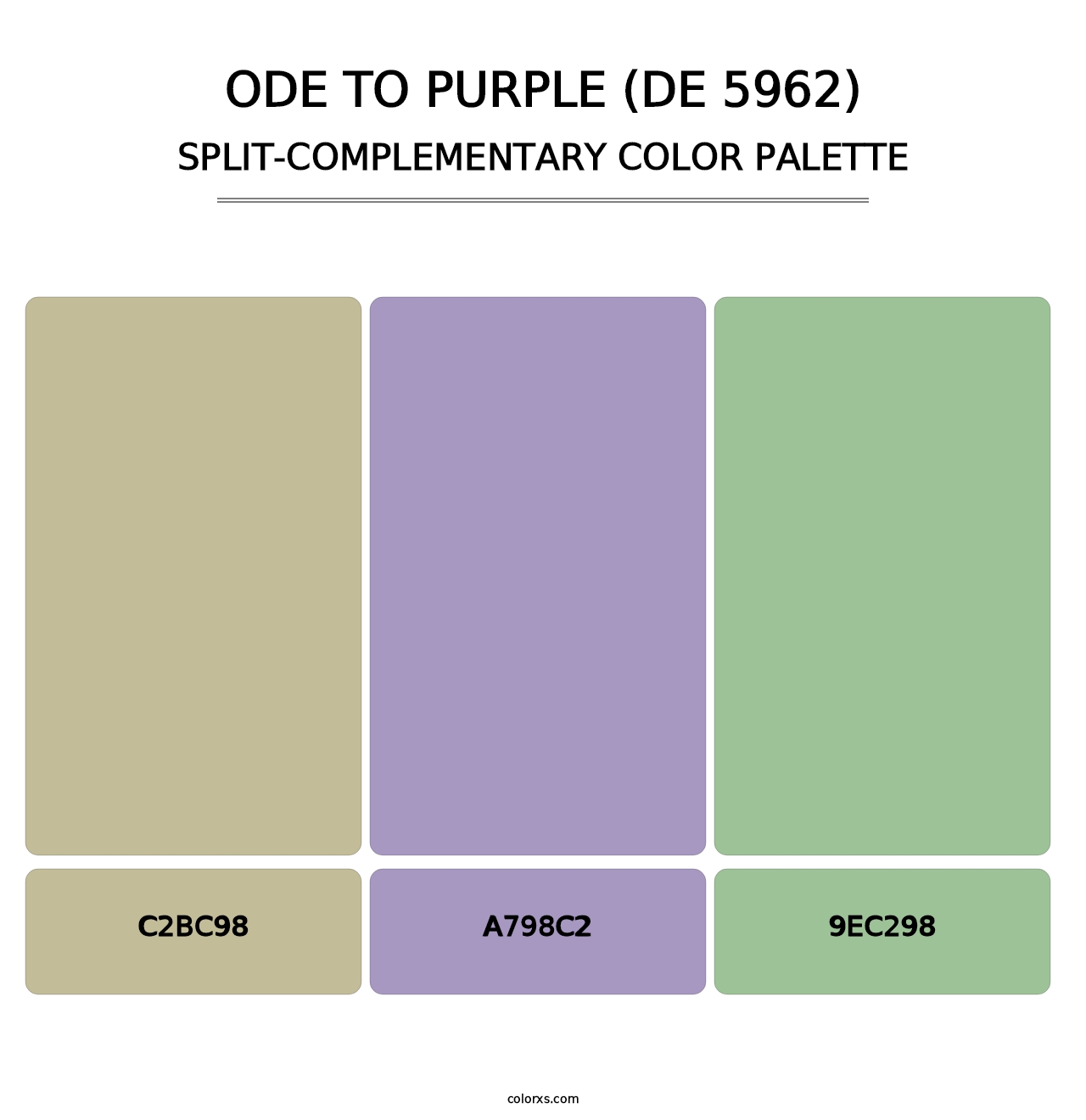 Ode to Purple (DE 5962) - Split-Complementary Color Palette