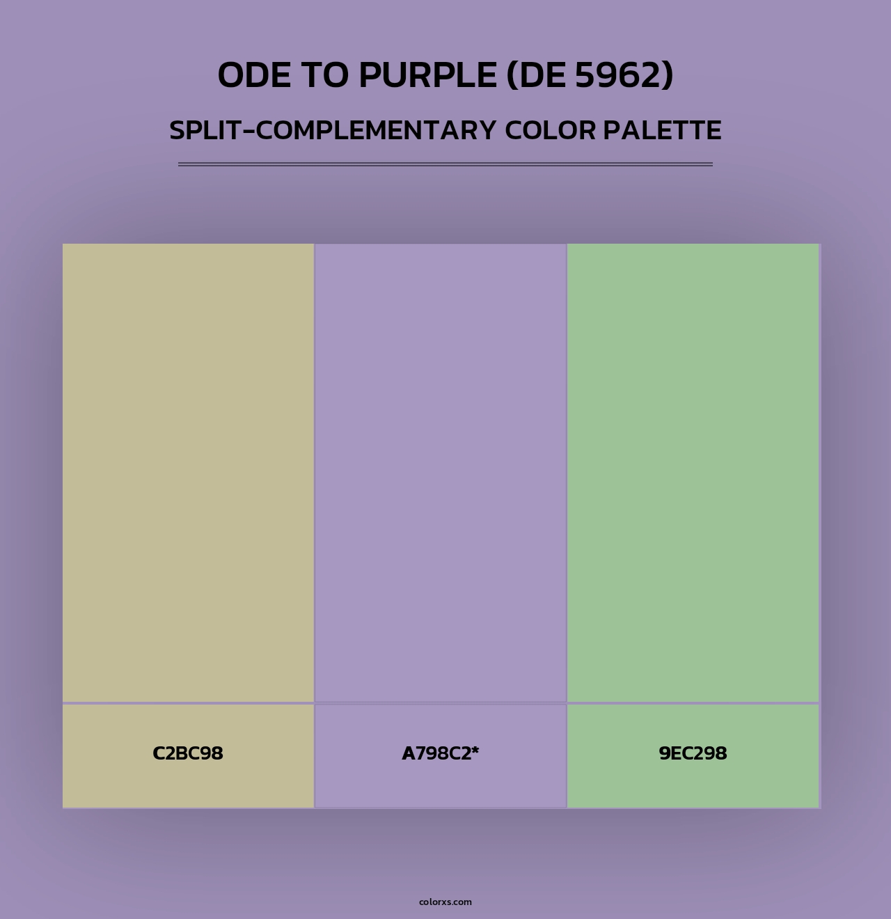 Ode to Purple (DE 5962) - Split-Complementary Color Palette