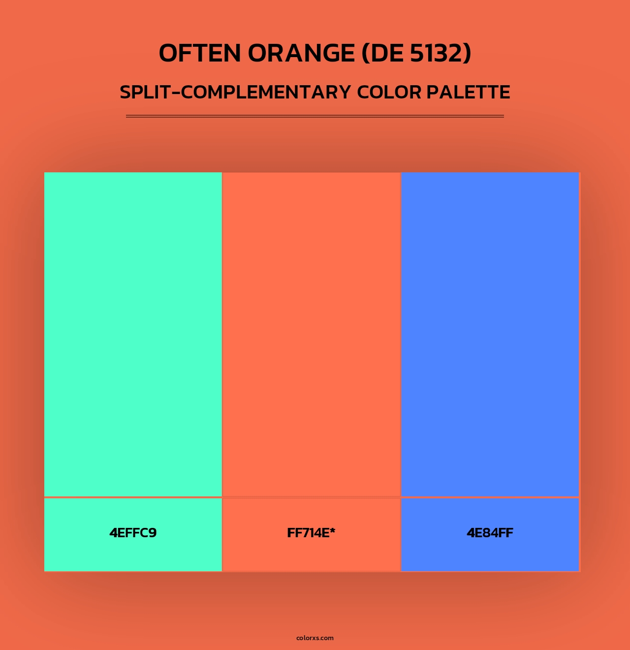 Often Orange (DE 5132) - Split-Complementary Color Palette