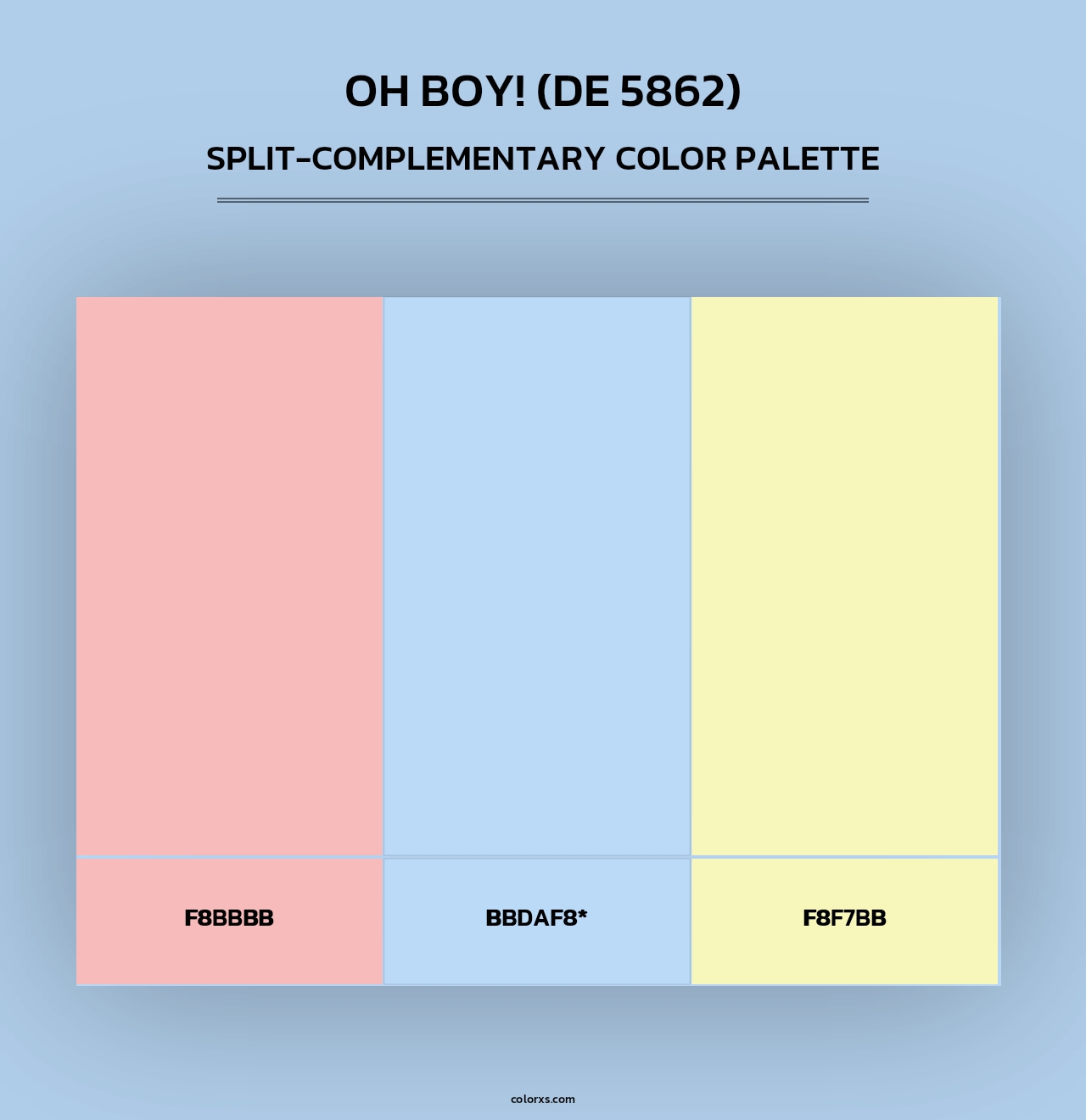 Oh Boy! (DE 5862) - Split-Complementary Color Palette