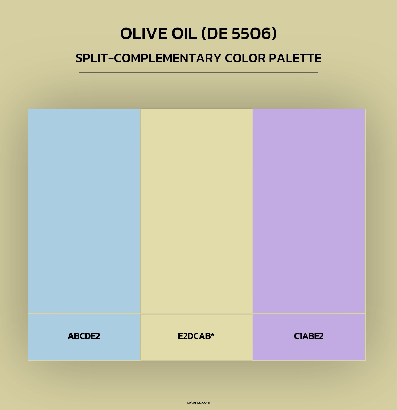 Olive Oil (DE 5506) - Split-Complementary Color Palette