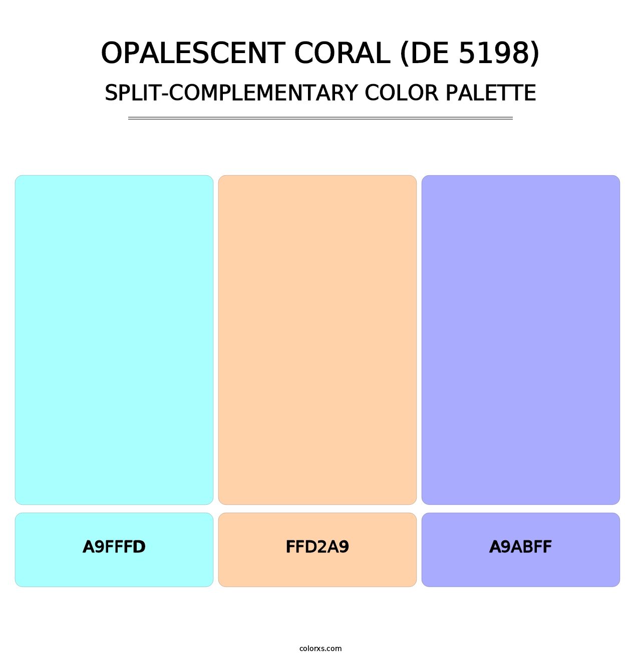 Opalescent Coral (DE 5198) - Split-Complementary Color Palette