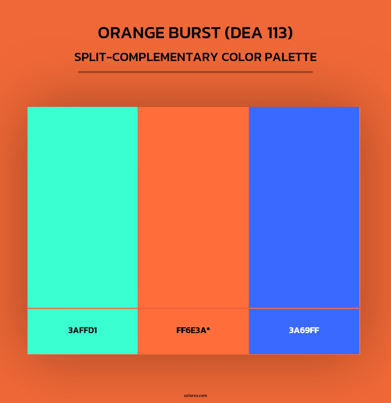 Orange Burst (DEA 113) - Split-Complementary Color Palette
