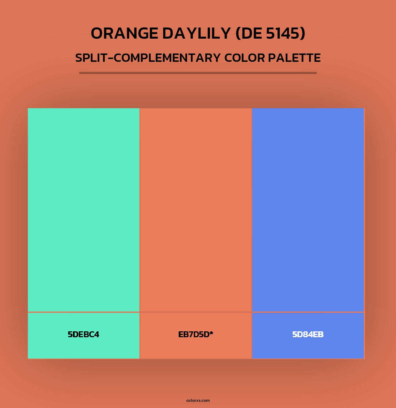 Orange Daylily (DE 5145) - Split-Complementary Color Palette