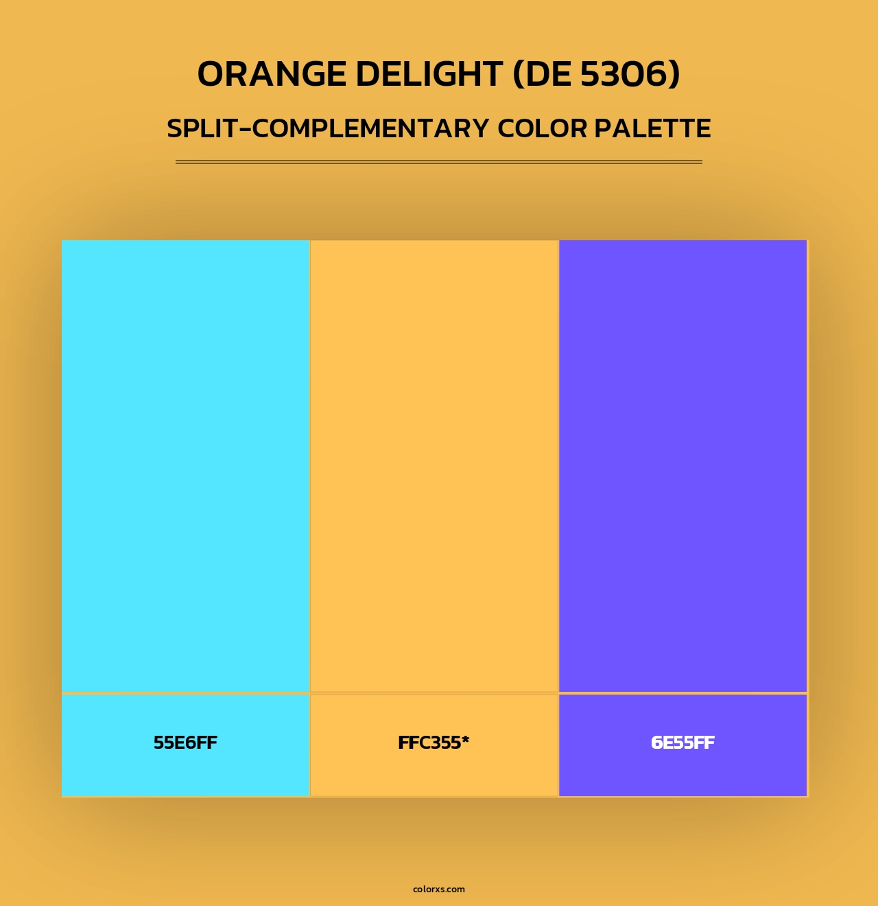 Orange Delight (DE 5306) - Split-Complementary Color Palette
