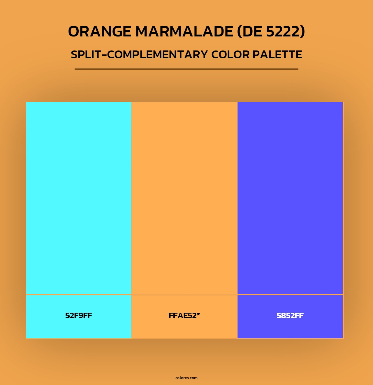 Orange Marmalade (DE 5222) - Split-Complementary Color Palette