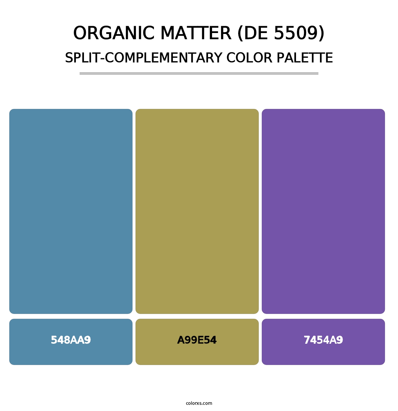 Organic Matter (DE 5509) - Split-Complementary Color Palette