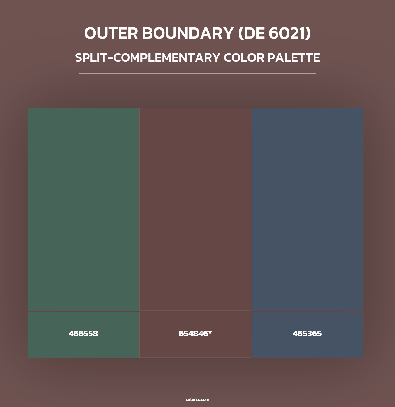 Outer Boundary (DE 6021) - Split-Complementary Color Palette