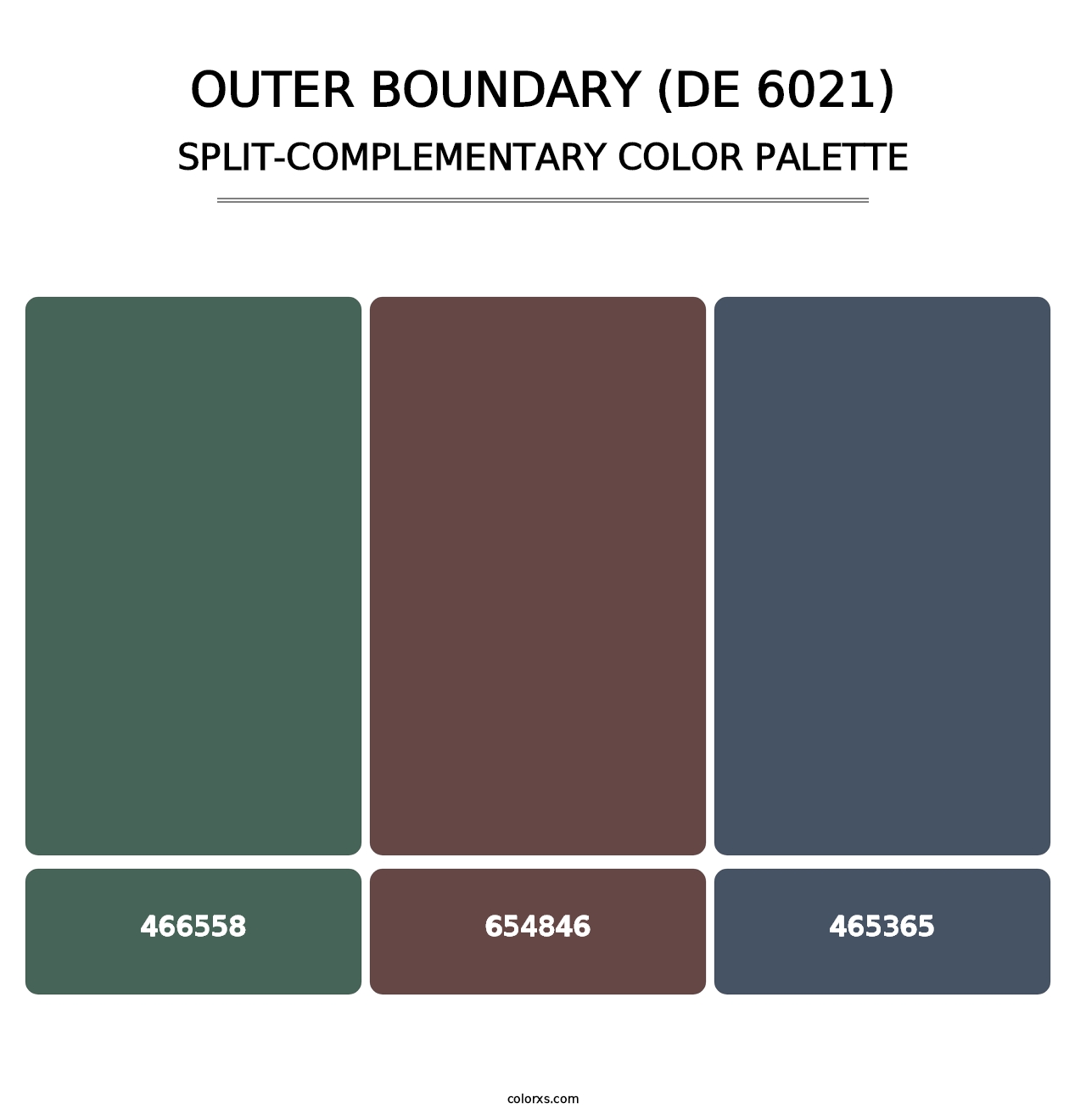Outer Boundary (DE 6021) - Split-Complementary Color Palette