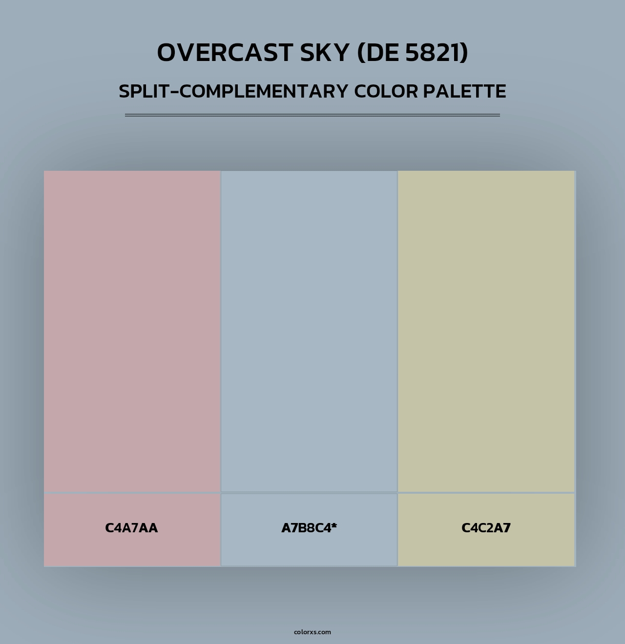 Overcast Sky (DE 5821) - Split-Complementary Color Palette