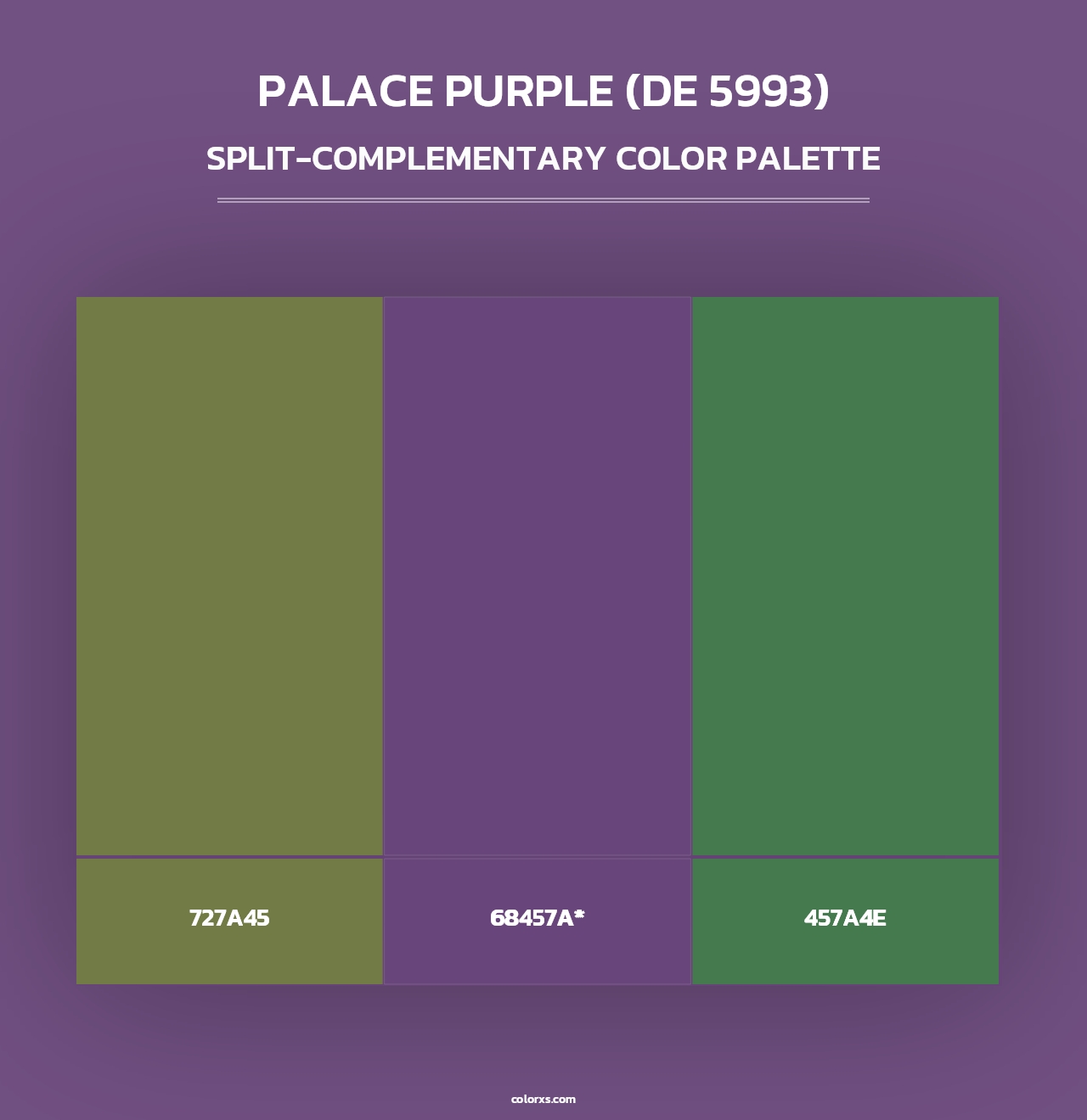 Palace Purple (DE 5993) - Split-Complementary Color Palette