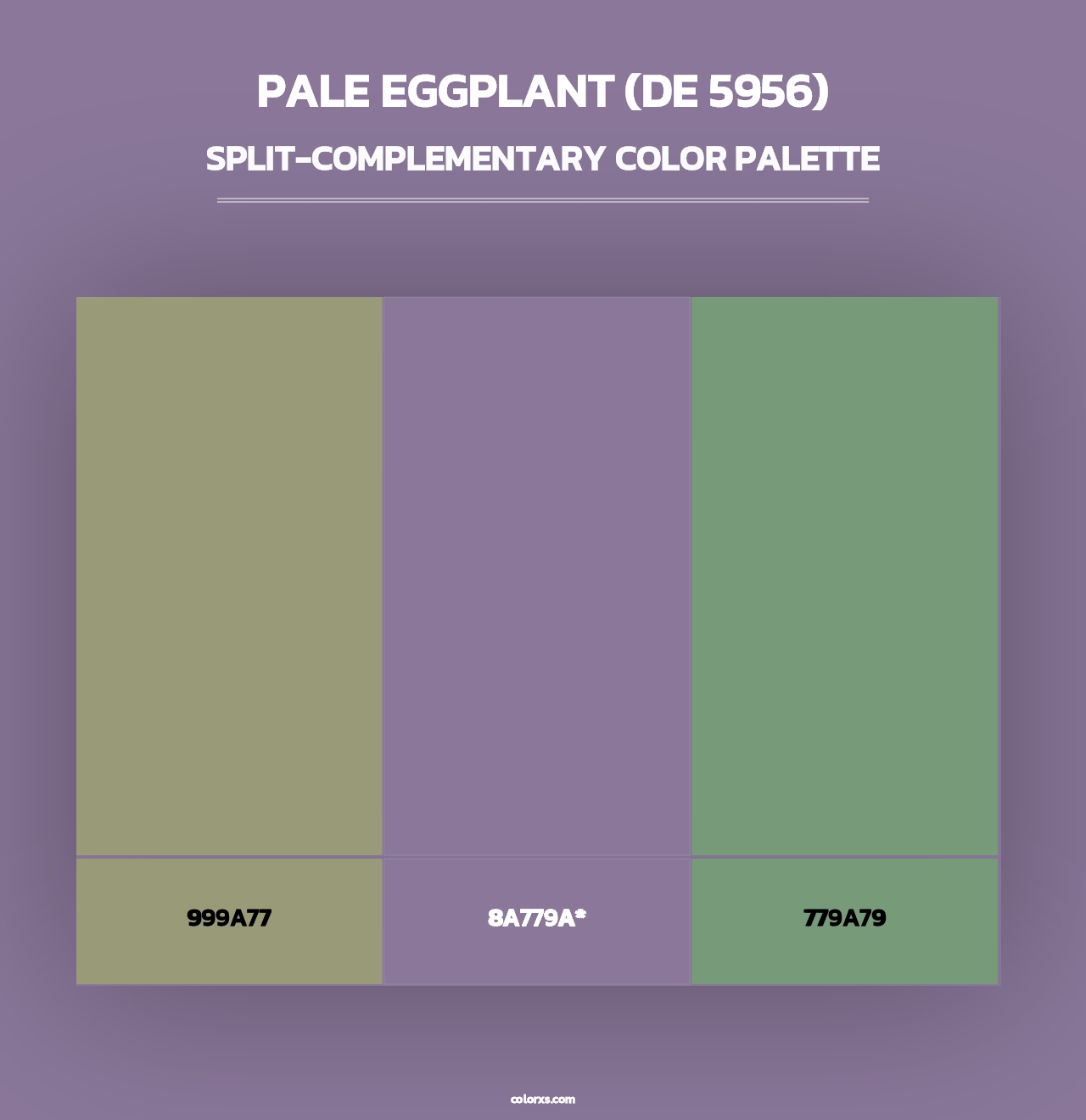 Pale Eggplant (DE 5956) - Split-Complementary Color Palette