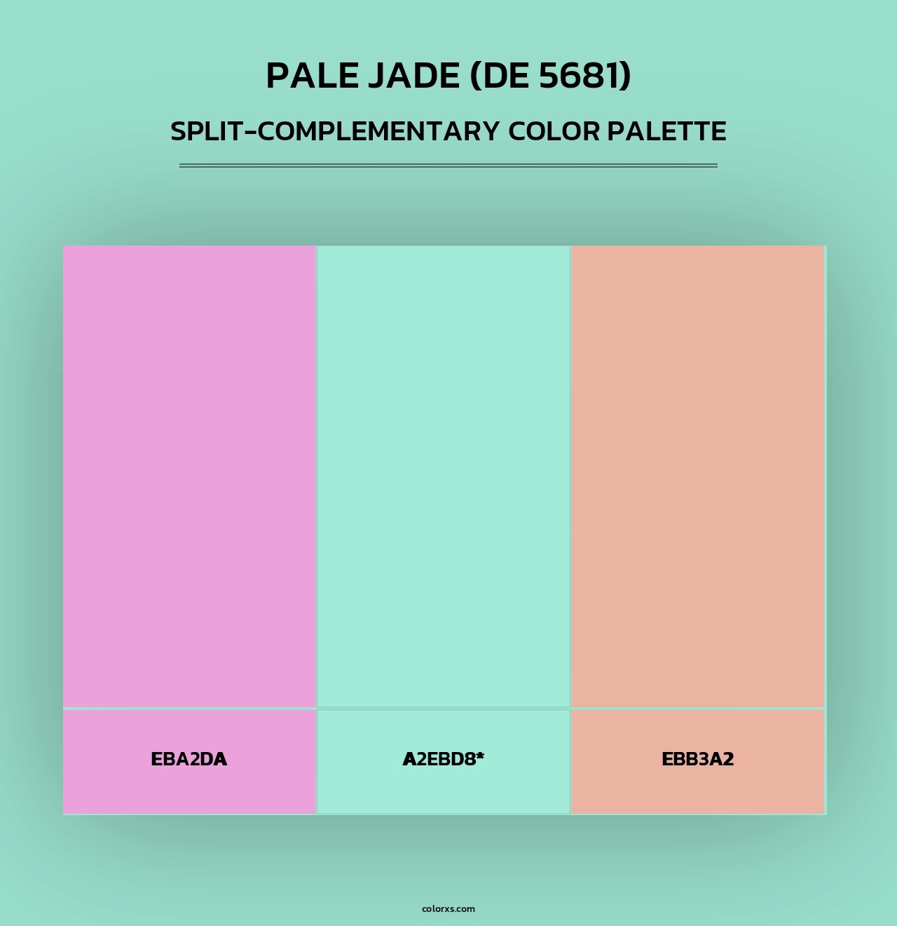 Pale Jade (DE 5681) - Split-Complementary Color Palette