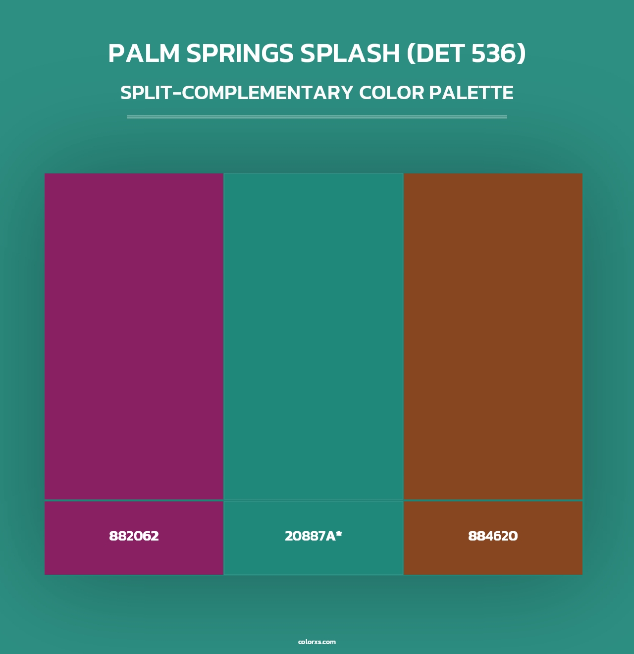 Palm Springs Splash (DET 536) - Split-Complementary Color Palette