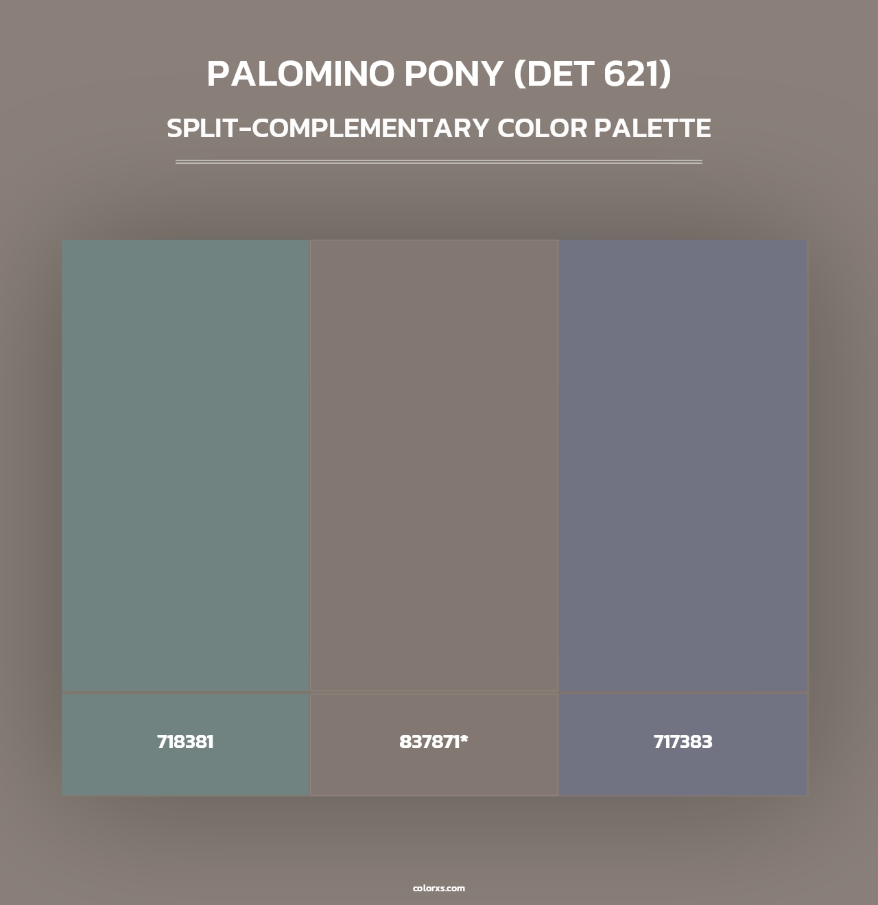 Palomino Pony (DET 621) - Split-Complementary Color Palette