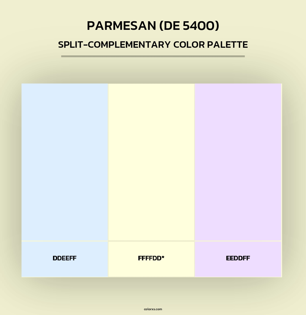 Parmesan (DE 5400) - Split-Complementary Color Palette