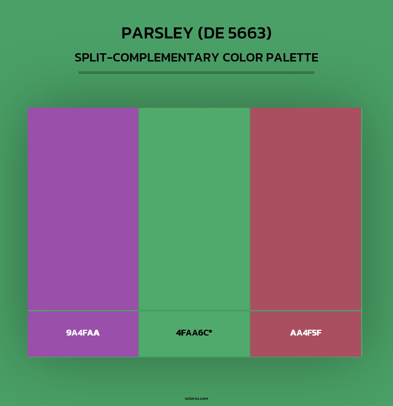 Parsley (DE 5663) - Split-Complementary Color Palette