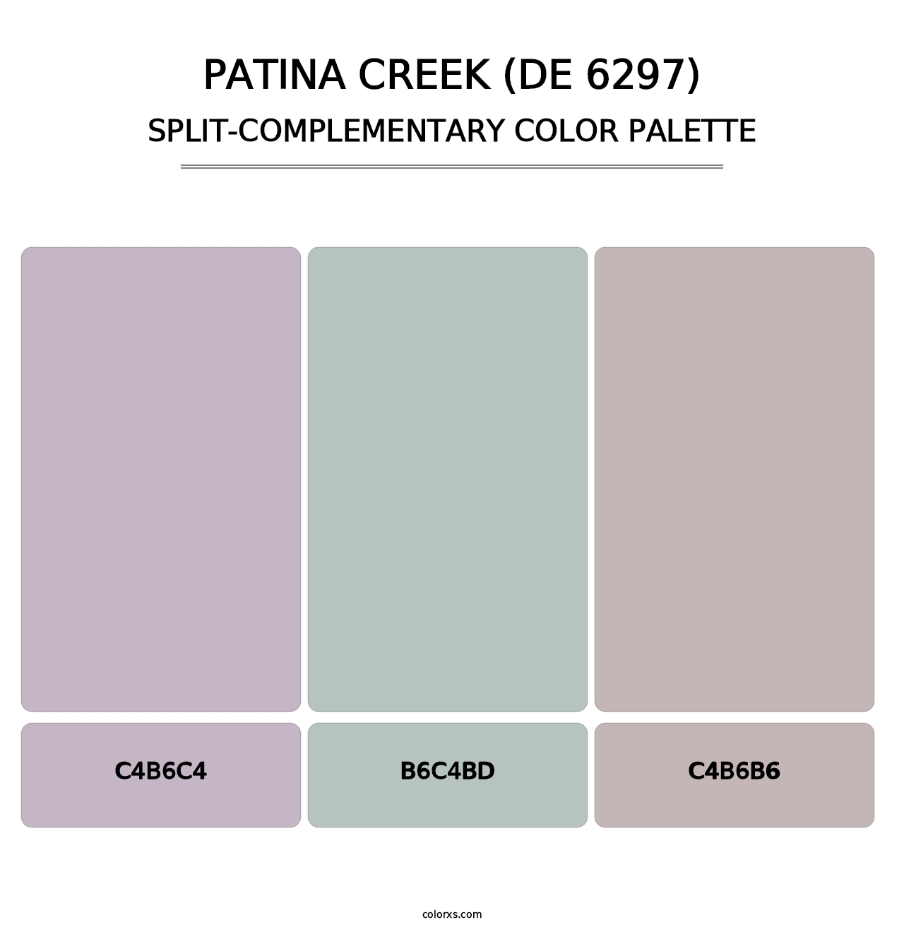 Patina Creek (DE 6297) - Split-Complementary Color Palette
