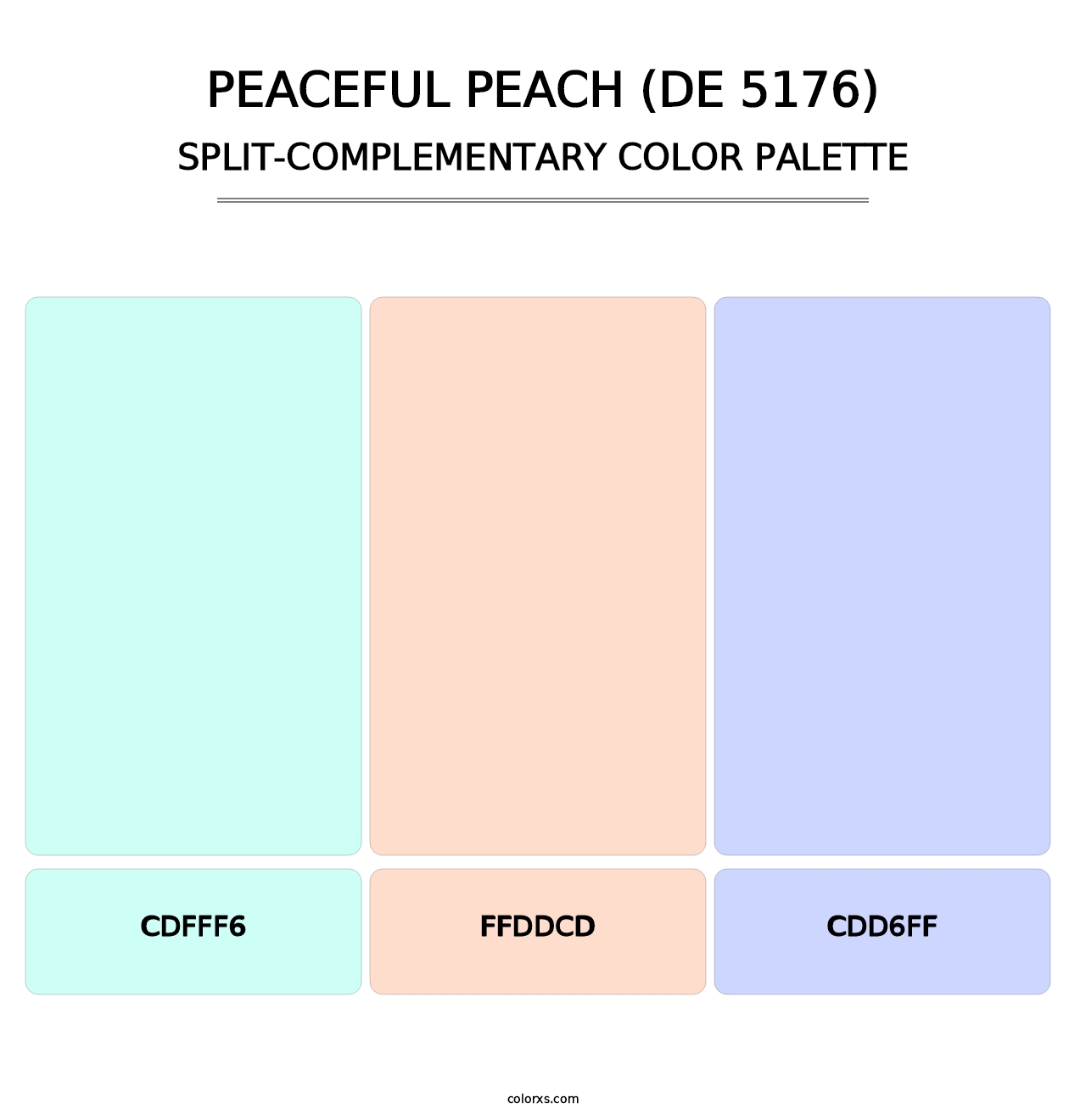Peaceful Peach (DE 5176) - Split-Complementary Color Palette