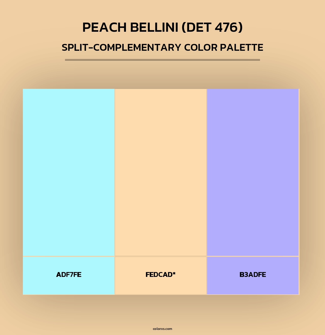 Peach Bellini (DET 476) - Split-Complementary Color Palette