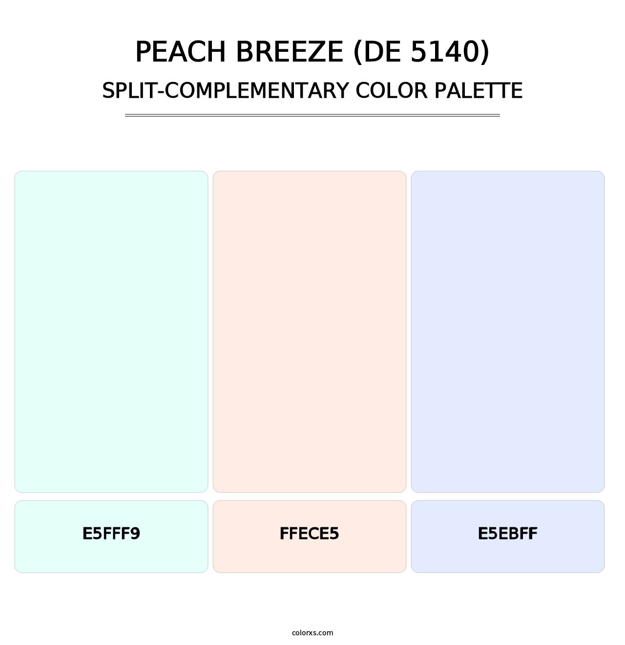 Peach Breeze (DE 5140) - Split-Complementary Color Palette