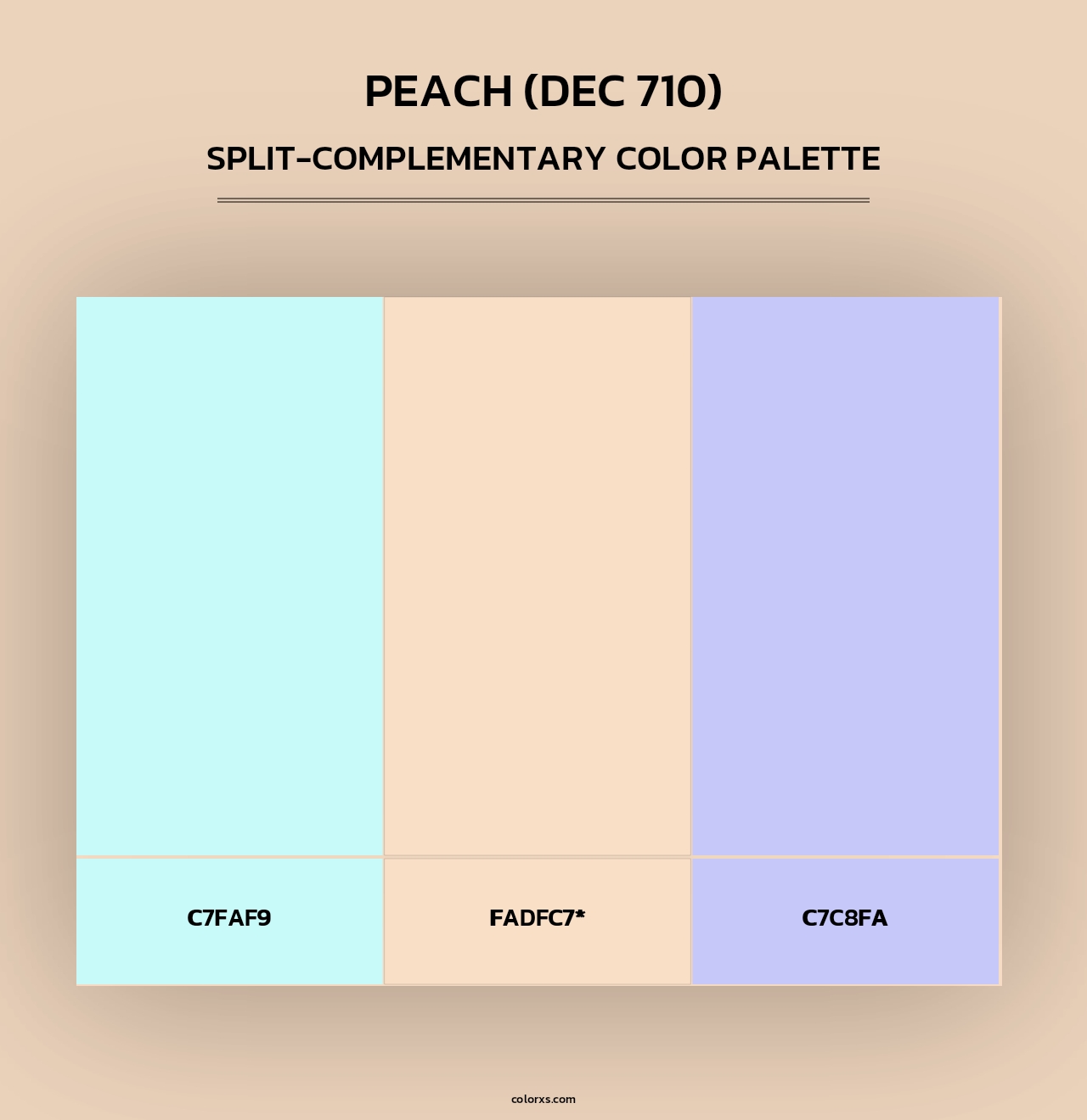 Peach (DEC 710) - Split-Complementary Color Palette