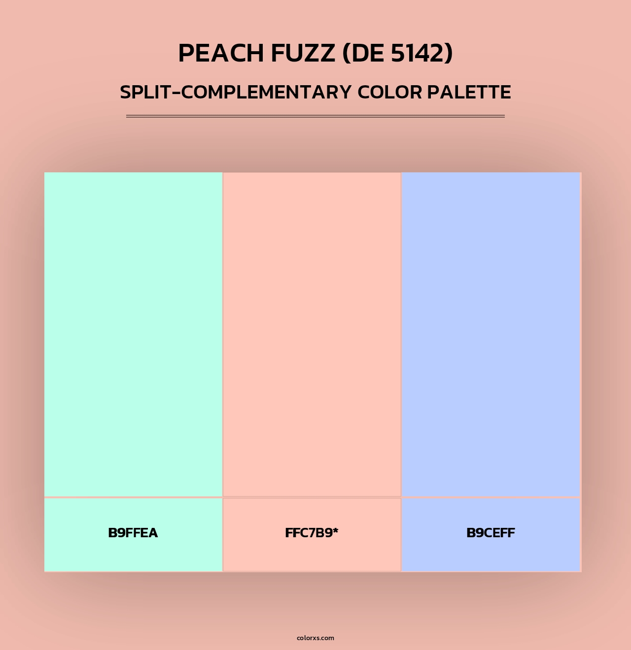 Peach Fuzz (DE 5142) - Split-Complementary Color Palette