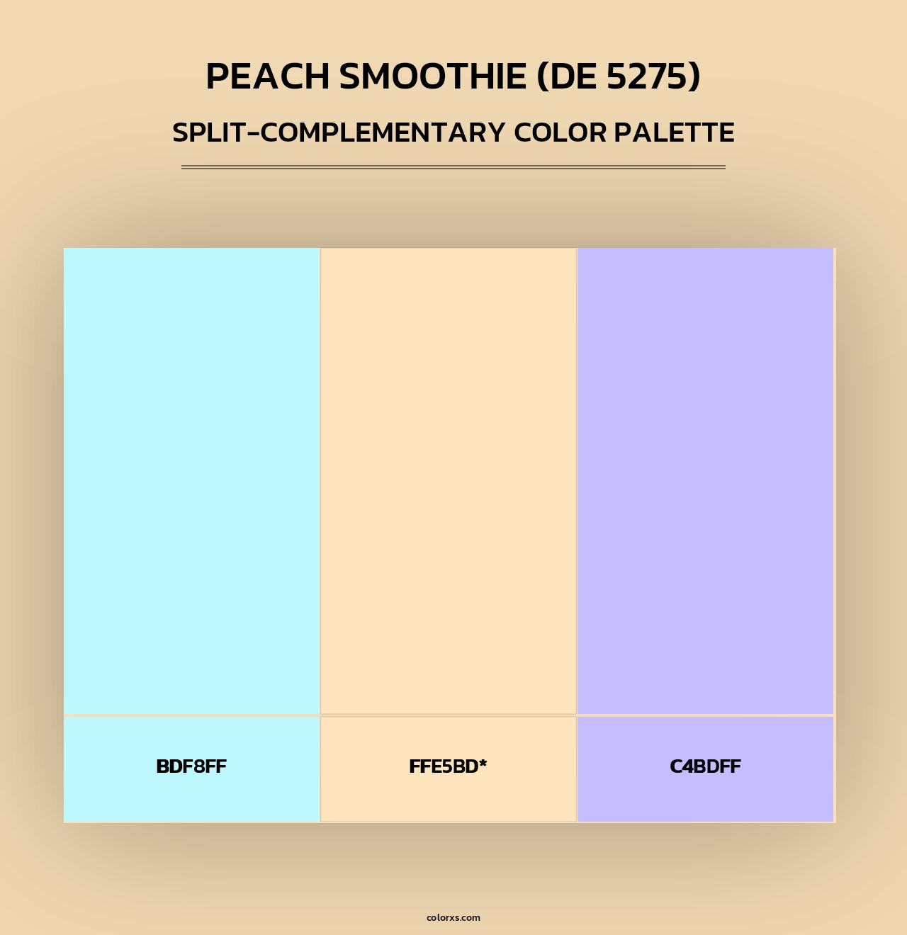 Peach Smoothie (DE 5275) - Split-Complementary Color Palette