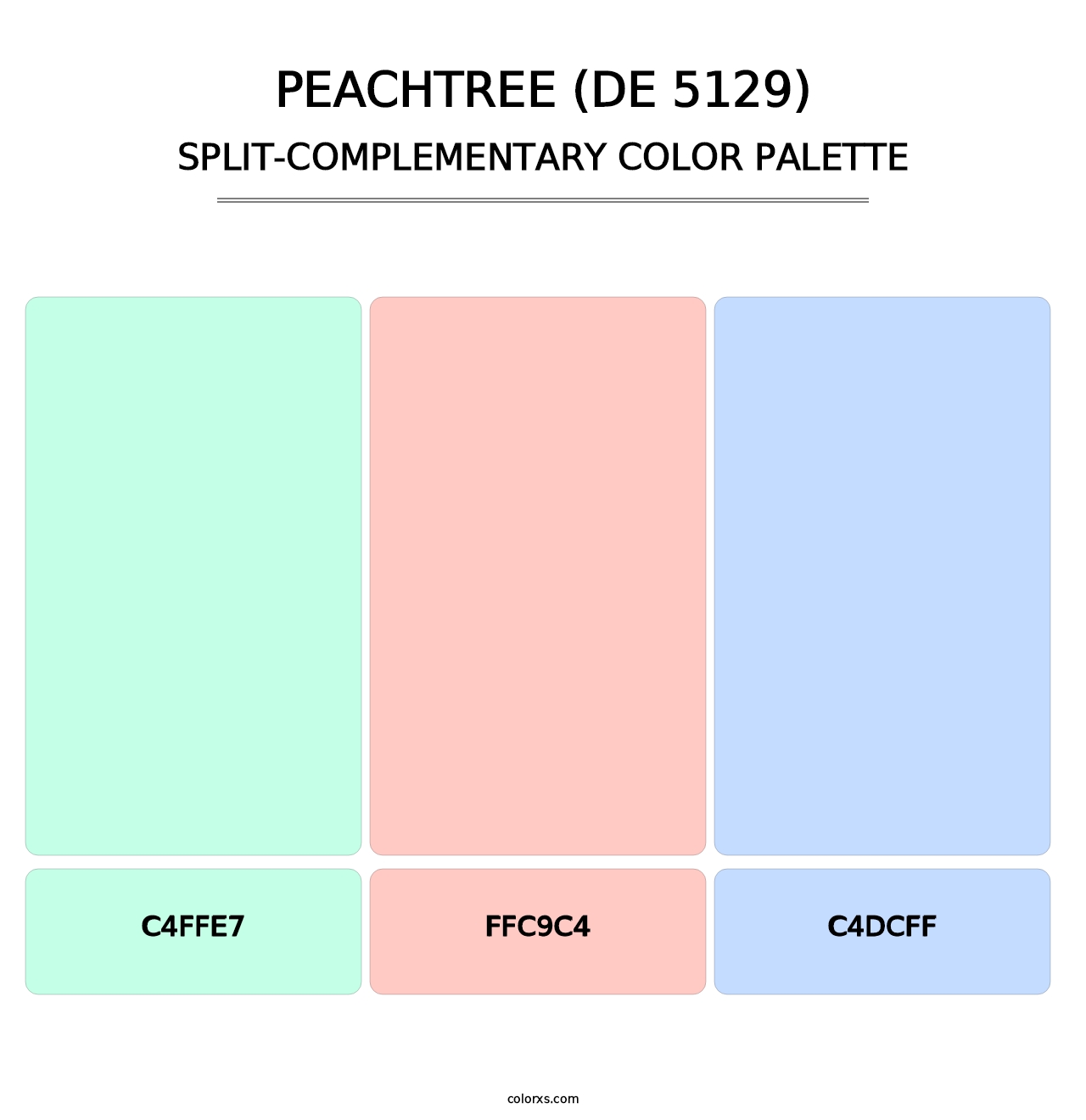 Peachtree (DE 5129) - Split-Complementary Color Palette