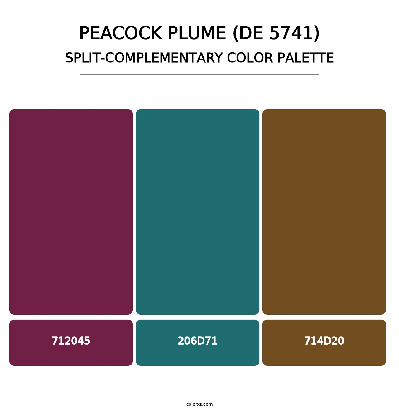 Peacock Plume (DE 5741) - Split-Complementary Color Palette
