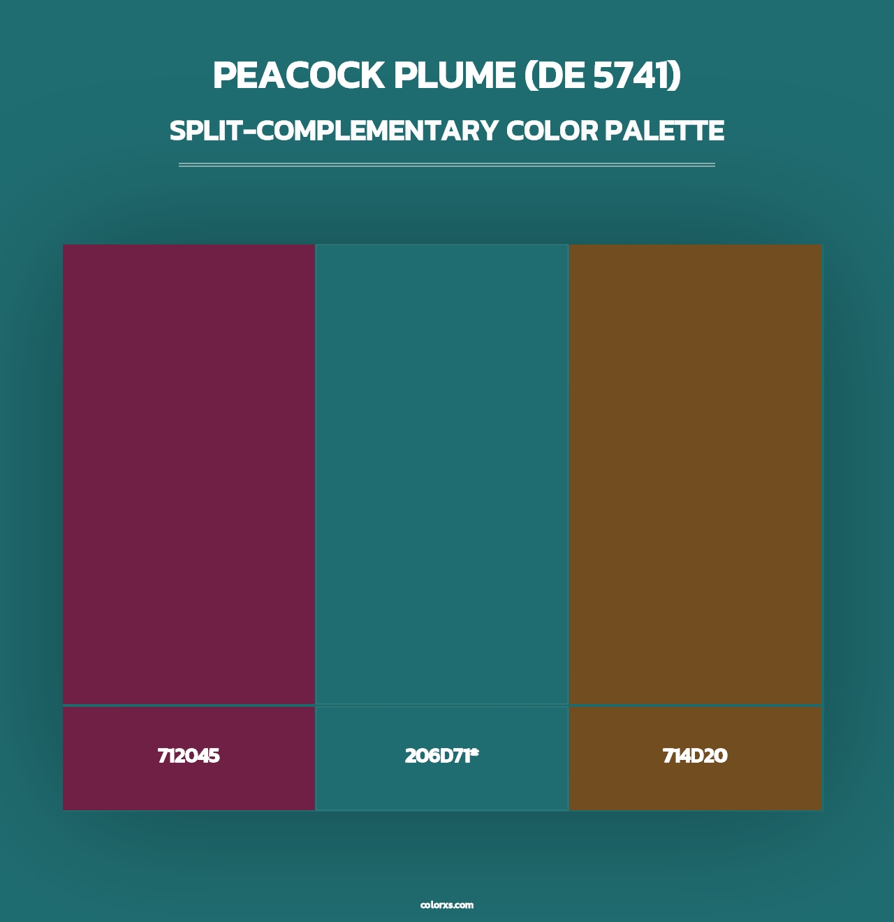 Peacock Plume (DE 5741) - Split-Complementary Color Palette