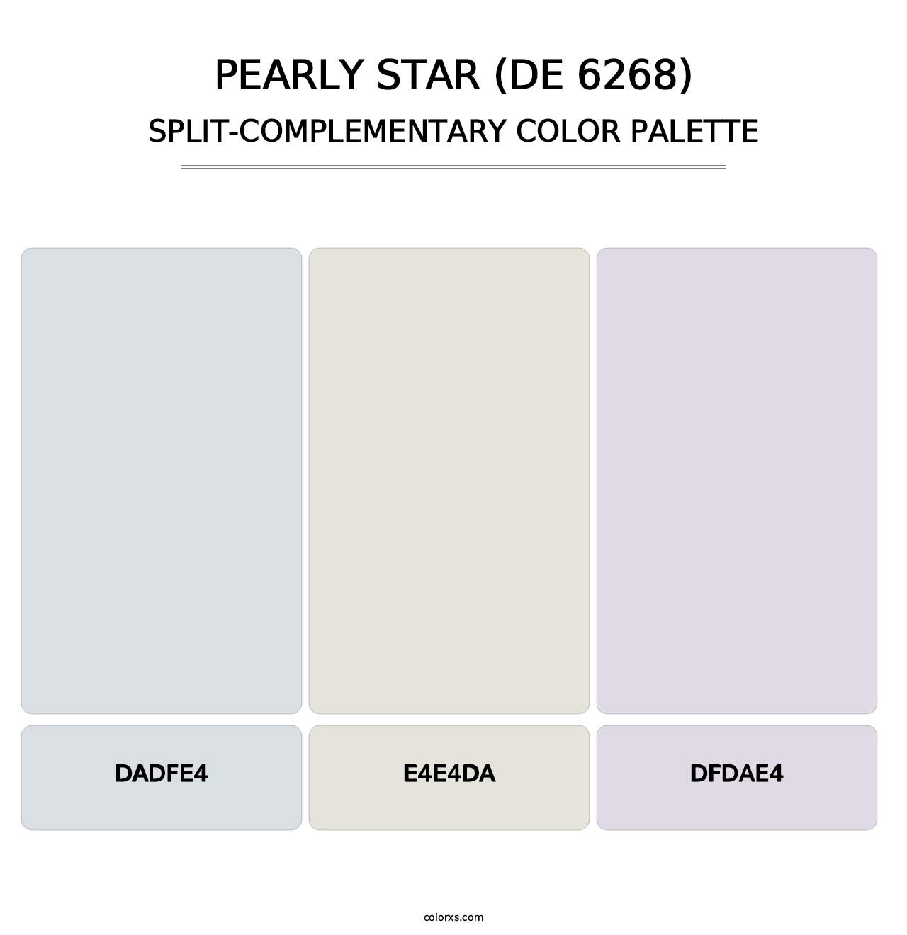 Pearly Star (DE 6268) - Split-Complementary Color Palette