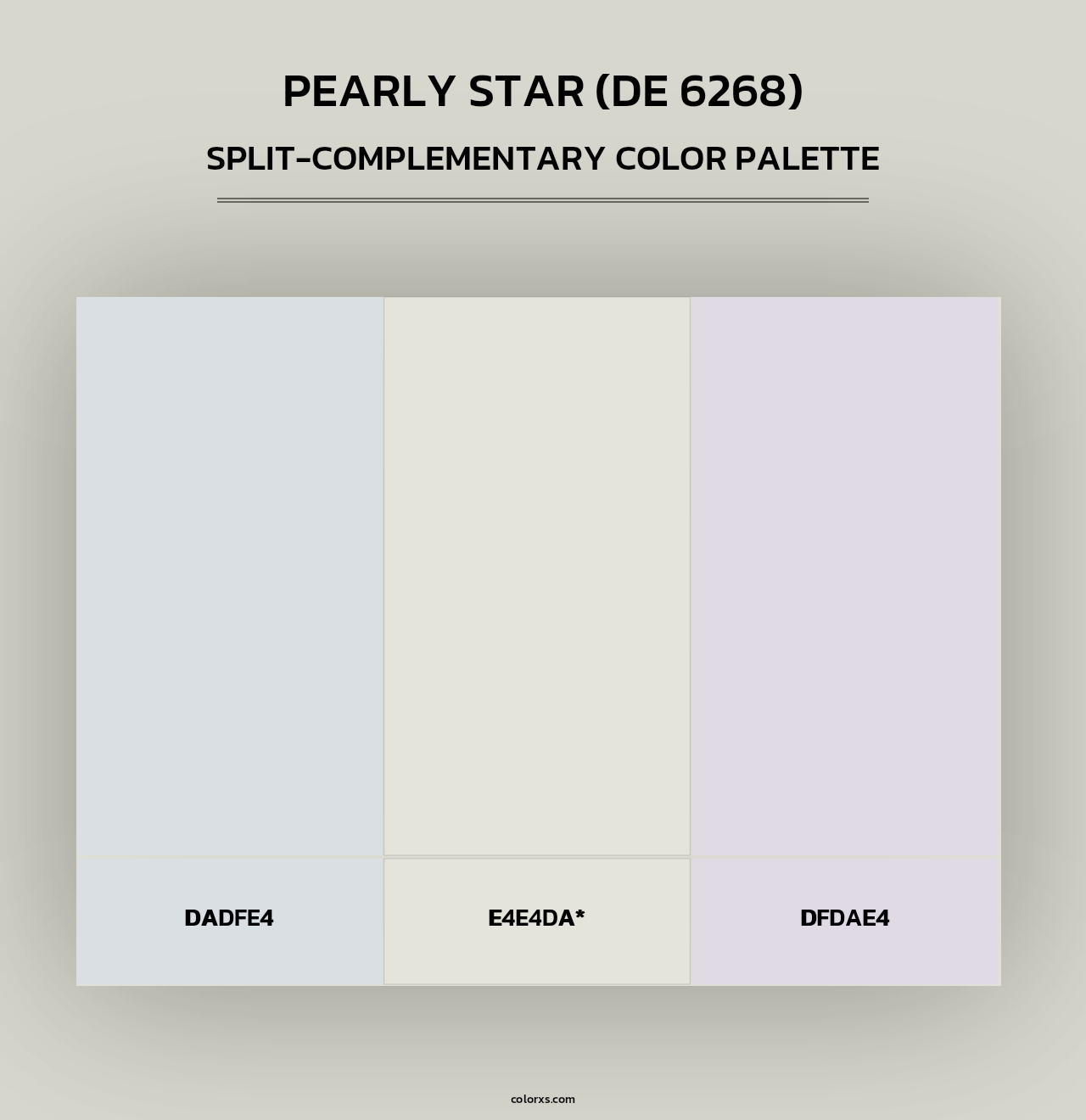 Pearly Star (DE 6268) - Split-Complementary Color Palette
