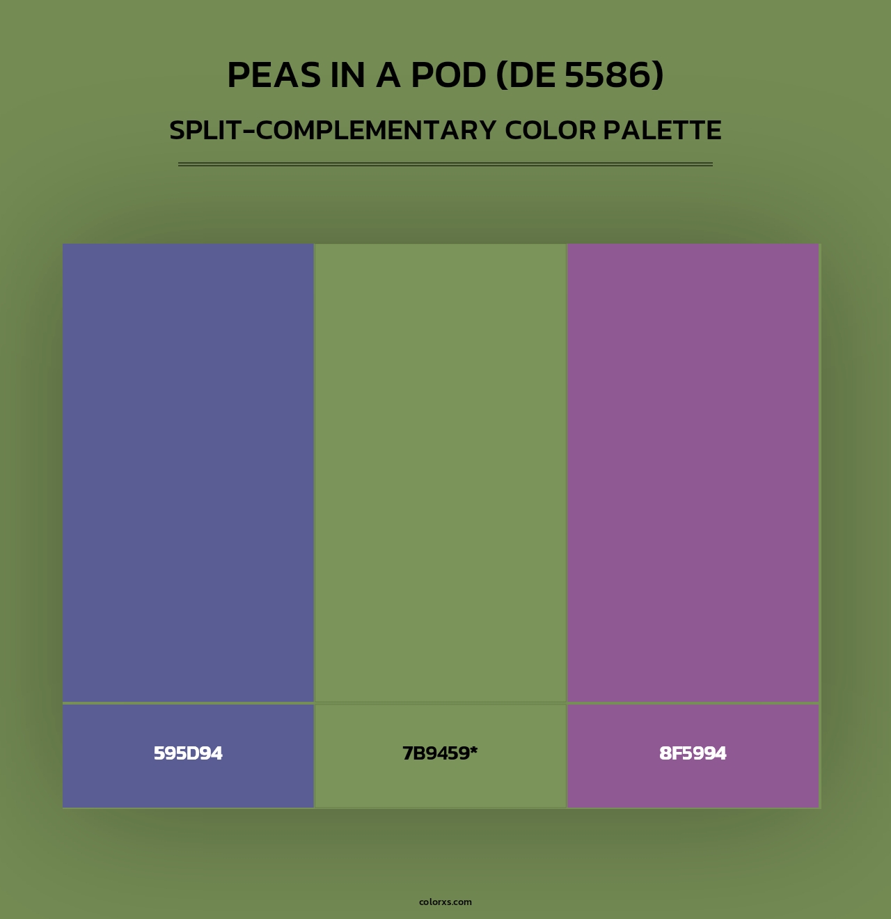 Peas in a Pod (DE 5586) - Split-Complementary Color Palette