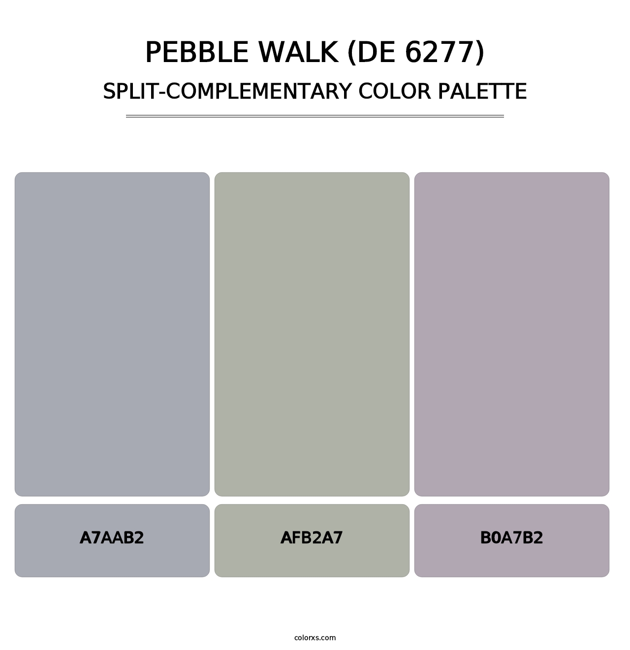 Pebble Walk (DE 6277) - Split-Complementary Color Palette