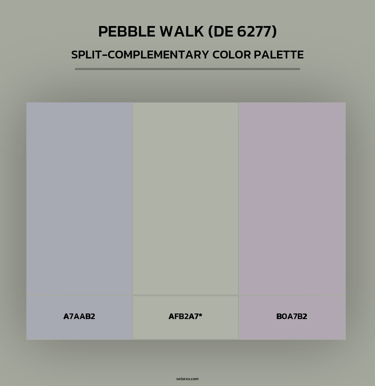 Pebble Walk (DE 6277) - Split-Complementary Color Palette