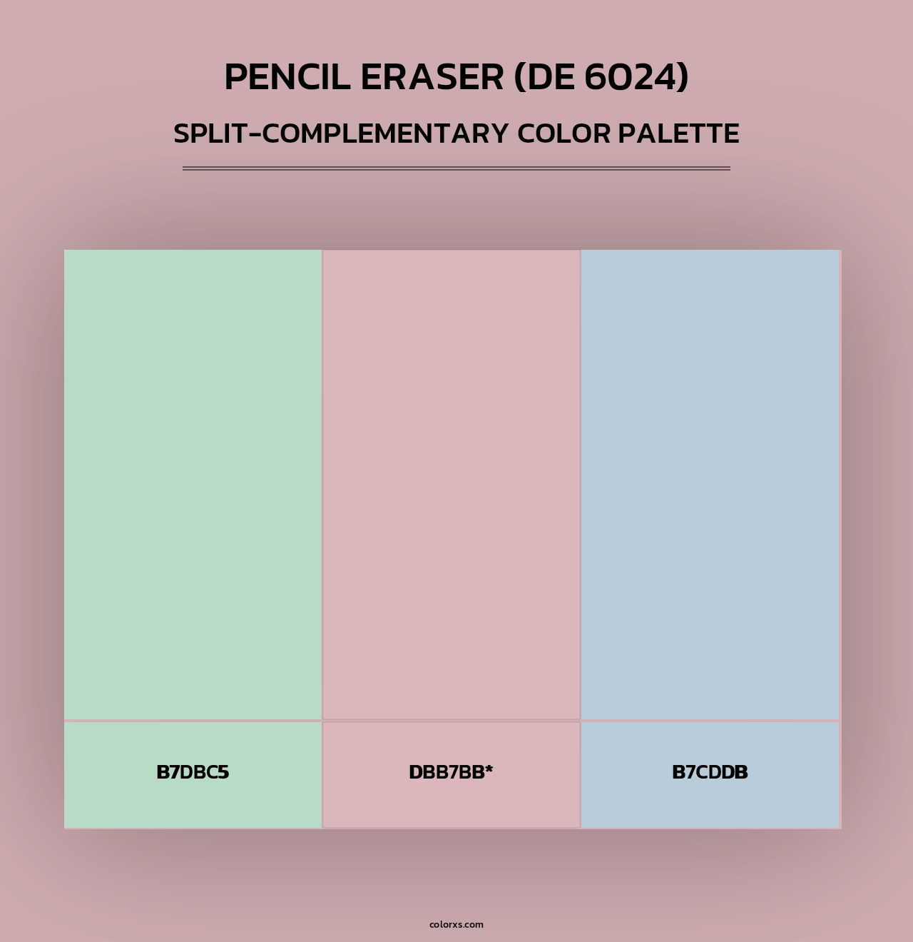 Pencil Eraser (DE 6024) - Split-Complementary Color Palette