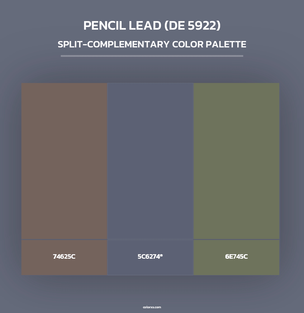 Pencil Lead (DE 5922) - Split-Complementary Color Palette