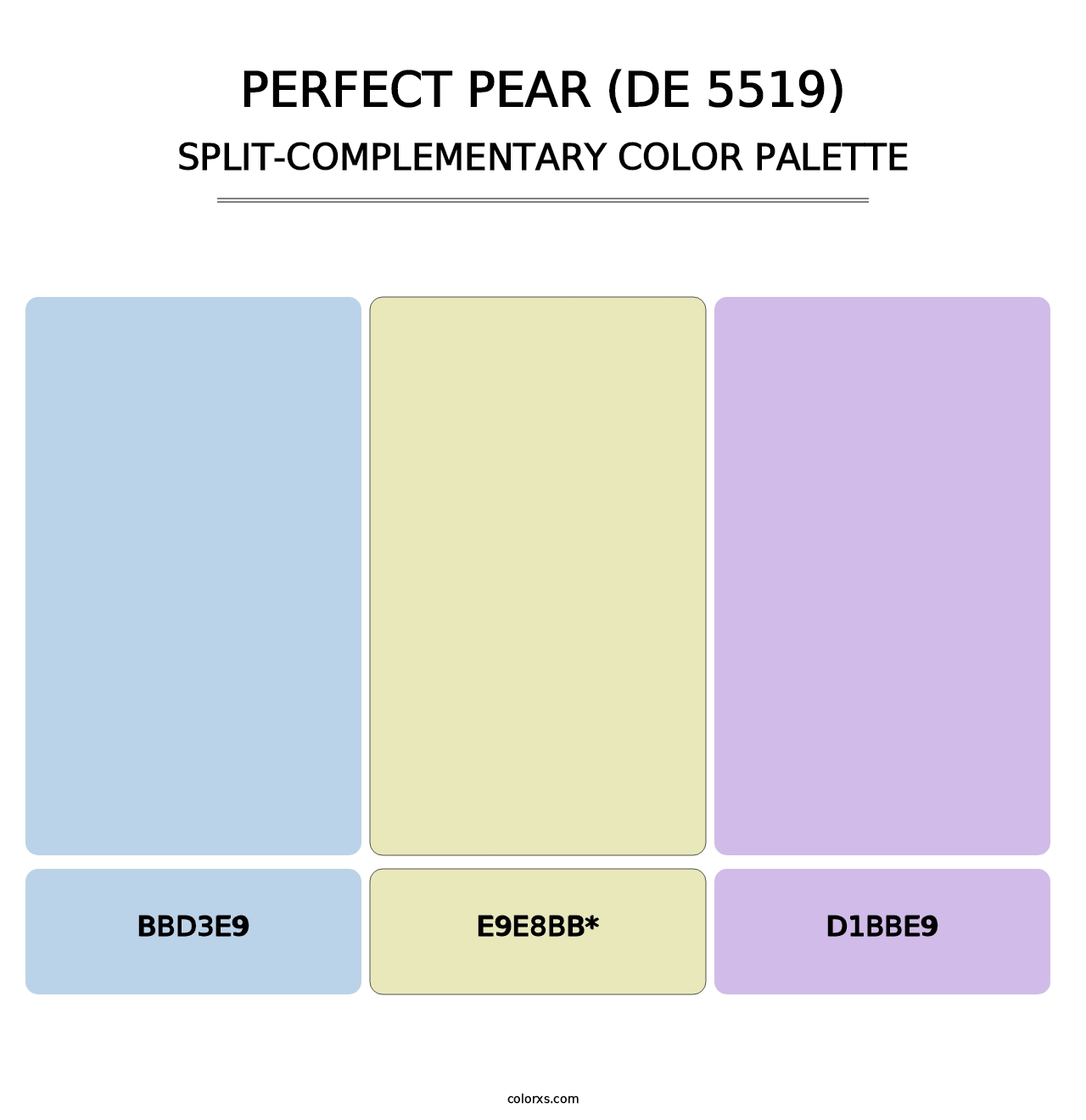 Perfect Pear (DE 5519) - Split-Complementary Color Palette