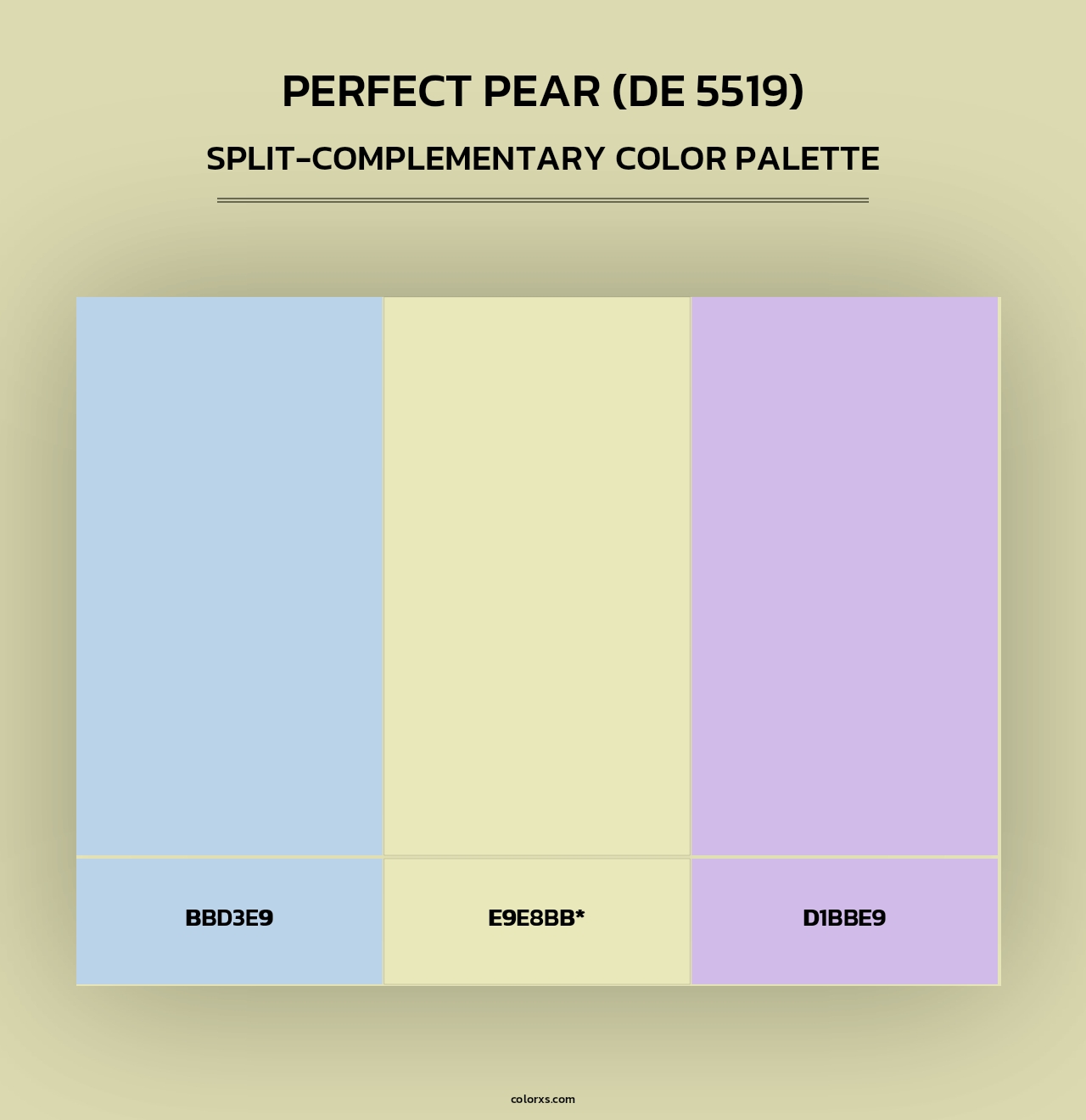 Perfect Pear (DE 5519) - Split-Complementary Color Palette