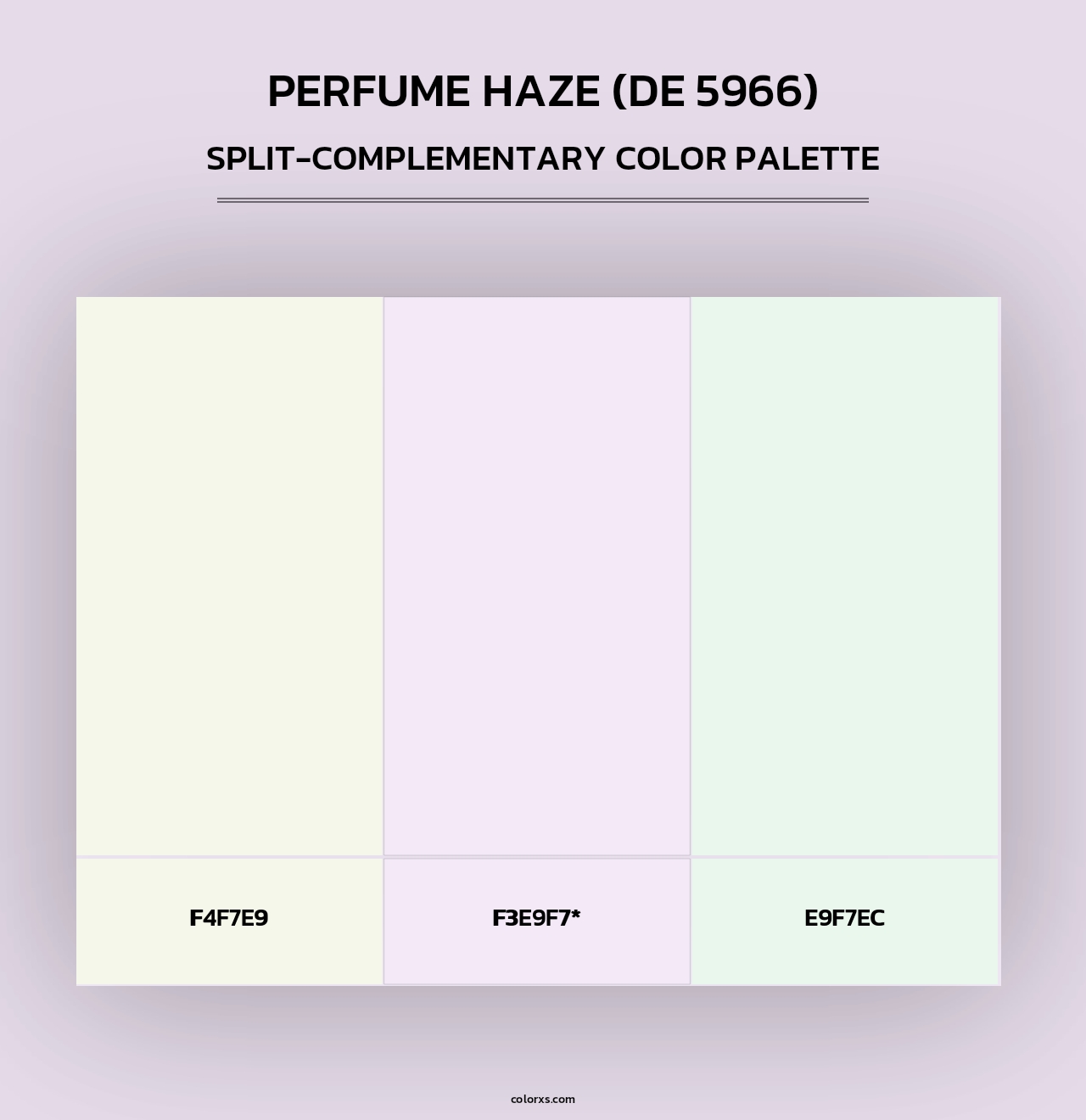 Perfume Haze (DE 5966) - Split-Complementary Color Palette