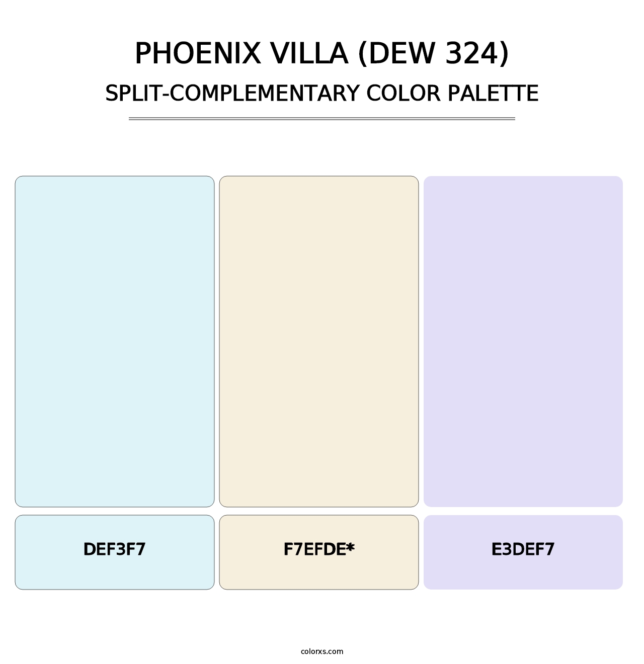 Phoenix Villa (DEW 324) - Split-Complementary Color Palette