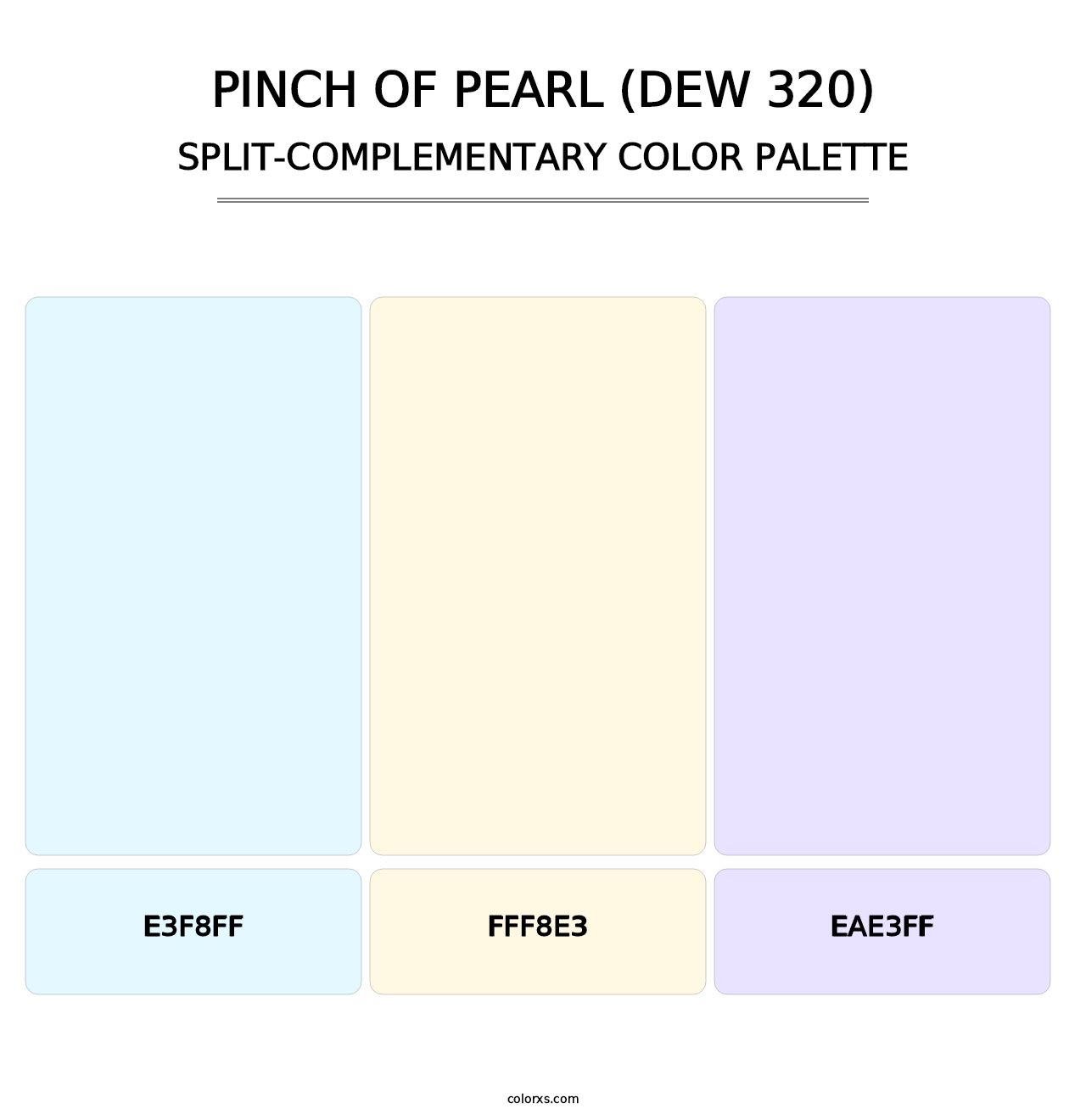 Pinch of Pearl (DEW 320) - Split-Complementary Color Palette